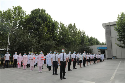市五院举行庆祝中国共产党成立100周年 升旗仪式